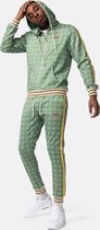 Lonsdale Trainingsanzug Littlestone ''The Gentlemen'' Trainingsanzug schmale Passform Green/Yellow/Ecru-S