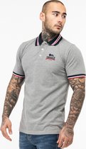 Lonsdale Polo Shirts Occumster Poloshirt schmale Passform Marl Grey/Navy/Red-3XL