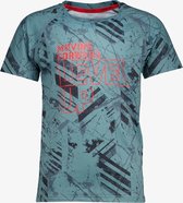 Osaga Dry kinder sport T-shirt blauw met print - Maat 134/140