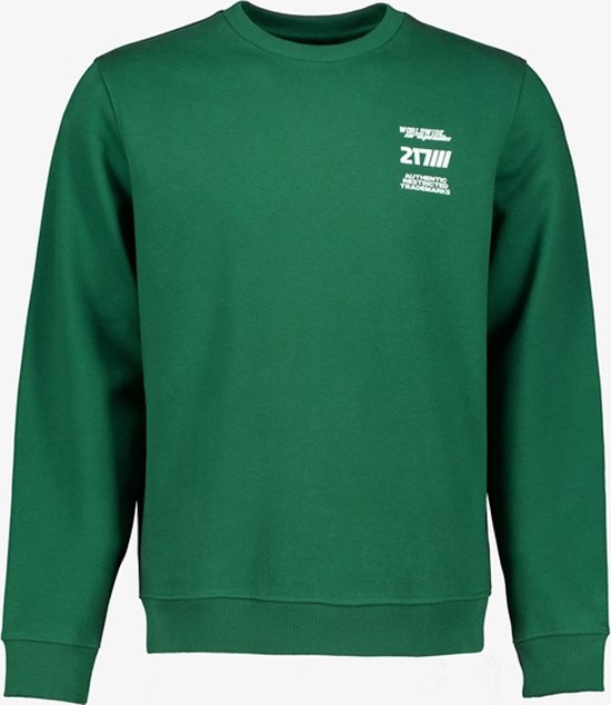Unsigned heren sweater met opdruk groen - Maat L