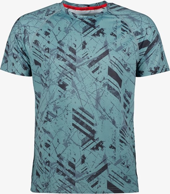 Osaga Dry heren hardloop T-shirt blauw met print - Maat XXL