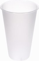 Milkshakebekers "herbruikbaar" 400ml (16oz), PP Ø 9 x 13,5 cm transparant plus deksel. (25 om 25 stuks)