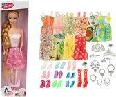 Mode Pop + 43 Kleertjes & Accessoires - Kleding voor Modepoppen + Accessoires 43 Elementen - Modepop - Poppenkleding - Kleertjes Past de Bekendere Modepoppen zoals Barbie - Poppenkleertjes - 10 Complete Outfits