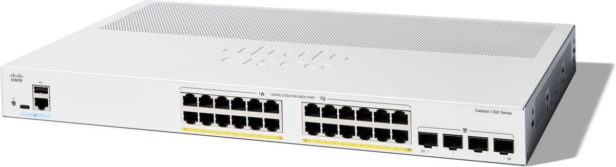 Cisco Catalyst 1300 24port GE PoE 4x1G SFP C1300-24P-4G