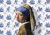 Vermeer grappige ansichtkaarten - set van 8 unieke kunstkaarten - Meisje met de Parel, Melkmeisje, Gezicht op Delft, Straatje, Astronoom enz.