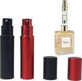 Fritzline® Set de 2 flacons de parfum rechargeables de Luxe - flacon de parfum rechargeable - flacons atomiseurs vides - flacon de voyage - mini atomiseur de parfum - noir rouge