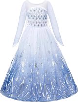 Meisjes - Prinses - Jurk - Kinderen - Elsa - Kostuum - Verkleed Jurk - Carnalval - Verkleed Spel - 110-116