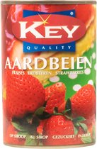 Key Aardbeien op siroop 3 blikken x 400 gram