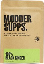 Modder Supps - 100% Black Ginger - Natuurlijk Zwarte Gember Supplement