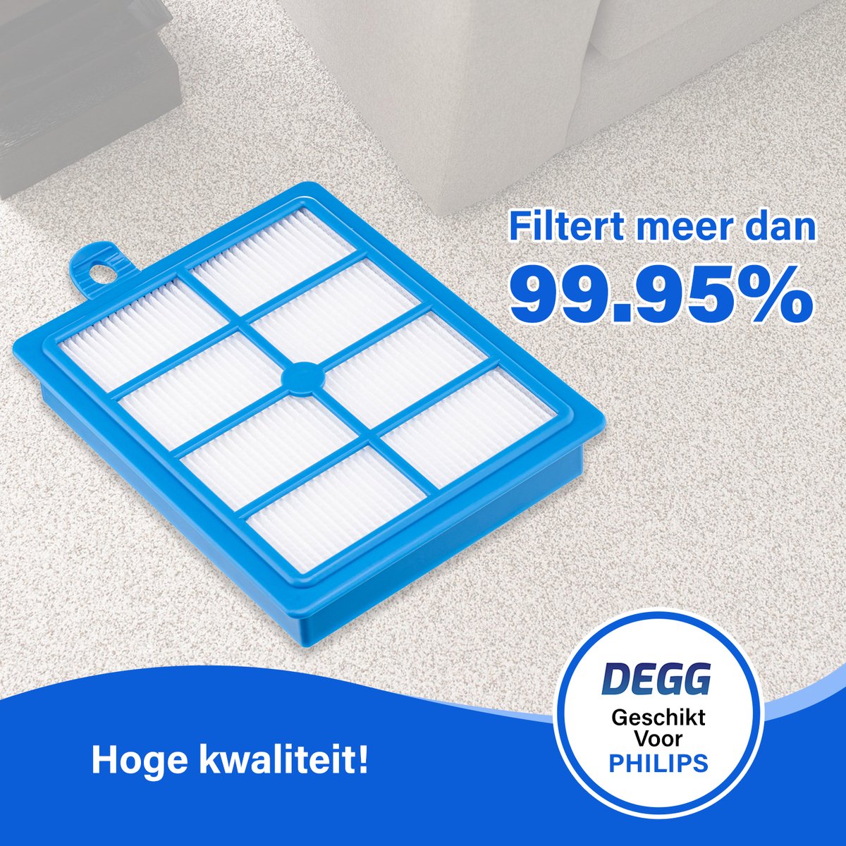 Stofzuiger HEPA Filter geschikt voor Philips Expression FC8601, FC8619