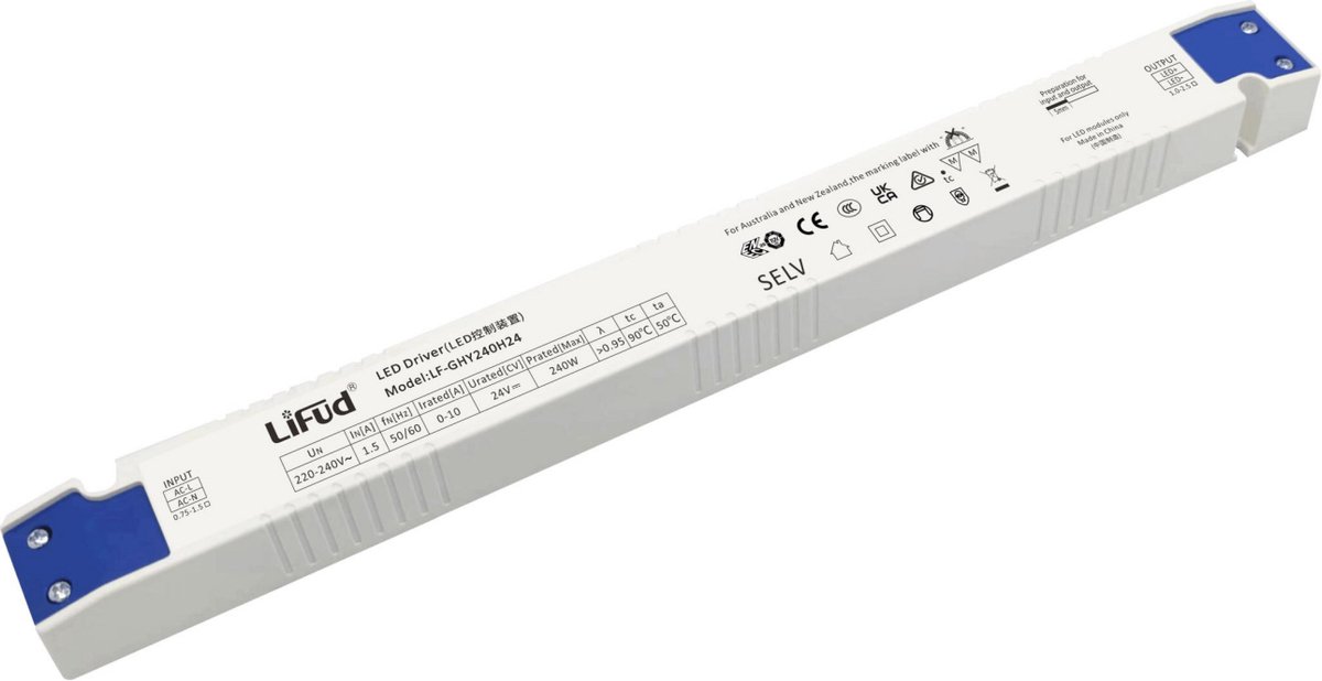Driver Lifud LF-GHY240H24 24V 240W IP20 Non-Flicker Linear