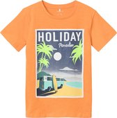 Name it t-shirt jongens - oranje - NKMzefrede - maat 116