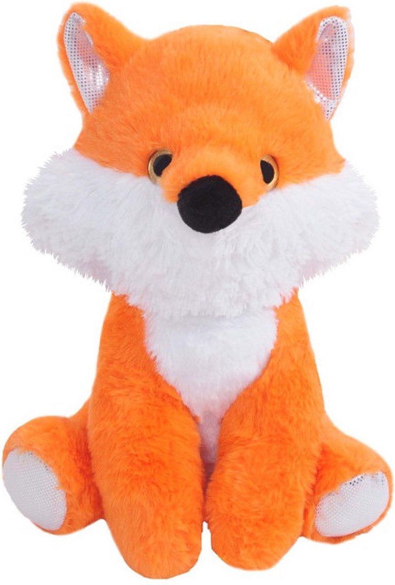 Knuffeldier Vos Reintje - zachte pluche stof - bosdieren knuffels - oranje - 28 cm