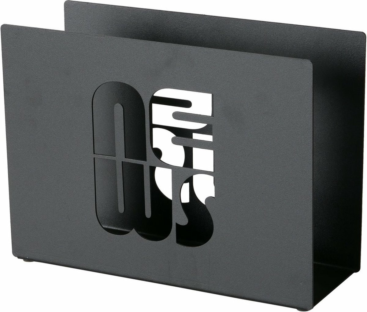 Boltze Lectuurbak voor tijdschriften kranten boek zwart metaal 30 x 10 x 20 cm naast bank stoel