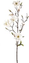 Emerald Kunstbloem Magnolia tak - 75 cm - creme - Kunst zijdebloemen