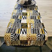 Tafelloper | 160x35cm | Handgemaakte Afrikaanse Print "Mudcloth" Bogolan Geïnspireerde Print Tafelloper Gemaakt van 100% Afrikaanse Print Stof