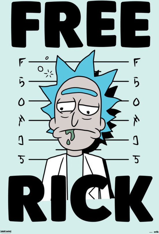 Poster Rick and Morty - Free Rick 61x91,5cm