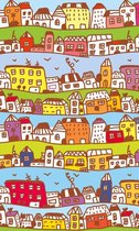 Fotobehang - Houses in Town 150x250cm - Vliesbehang