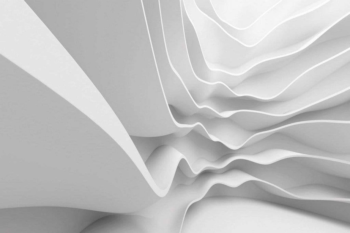 Fotobehang - Futuristic Wave 375x250cm - Vliesbehang