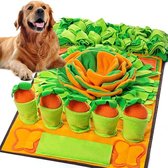 Honden activiteiten en snuffelmat Playing with Carrots - hond - snuffelmat - speelmat - slowfeeder - dog - speelgoed