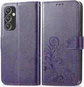 Geschikt voor Samsung Galaxy A55 5G - Wallet Sase met 3 kaartsleuven - Book Case Hoesje - Paars