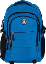 Paso ruime rugzak voor school en op reis - 53x33x22 cm - blauw - laptopvak- laptoptas