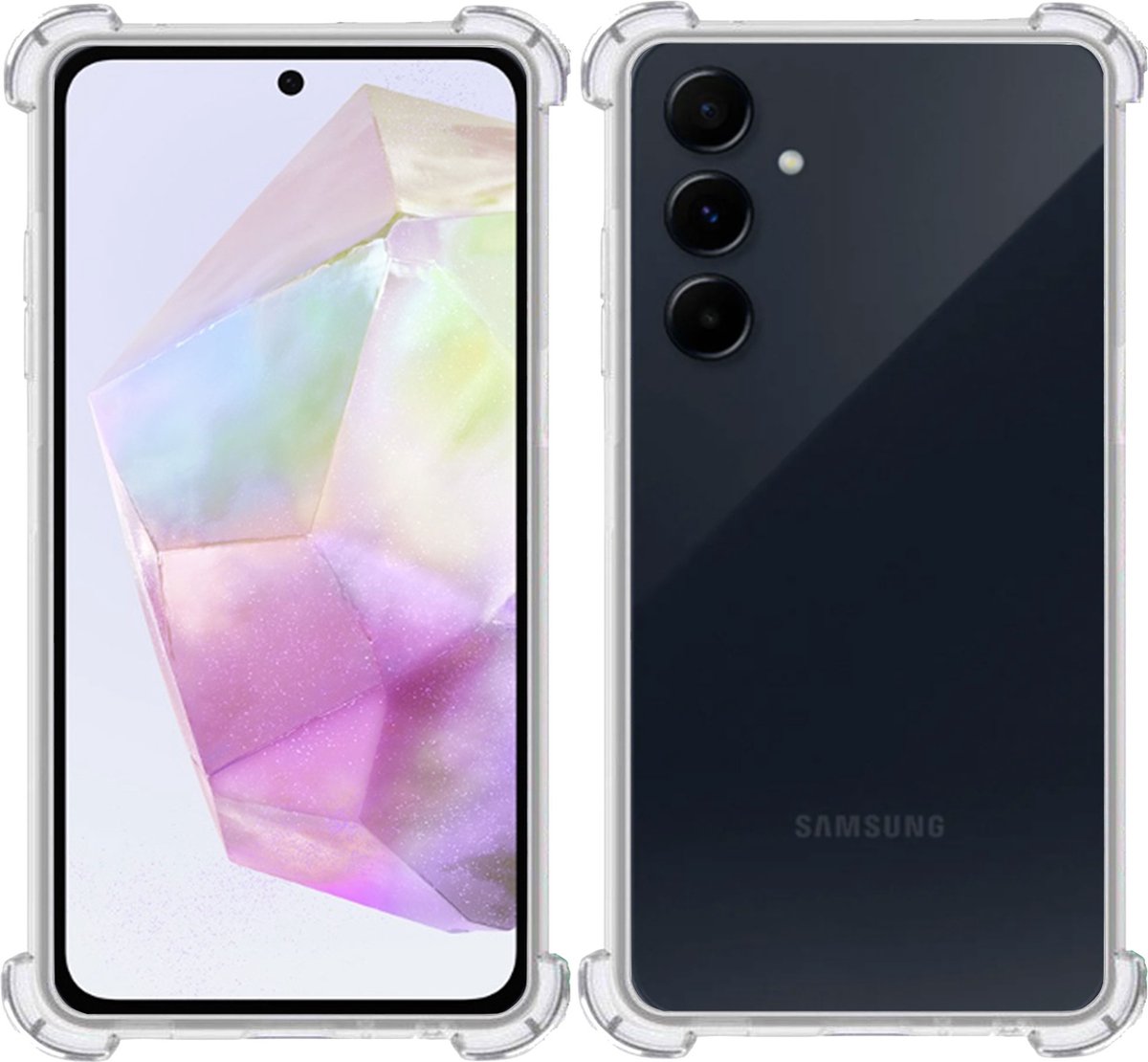 Hoesje geschikt voor Samsung Galaxy A35 – Extreme Shock Case – Cover Transparant