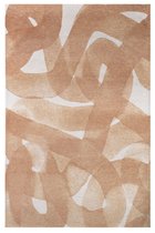 Modern verweven tapijt met organisch en vloeiend design in beige - 200 x 280 cm