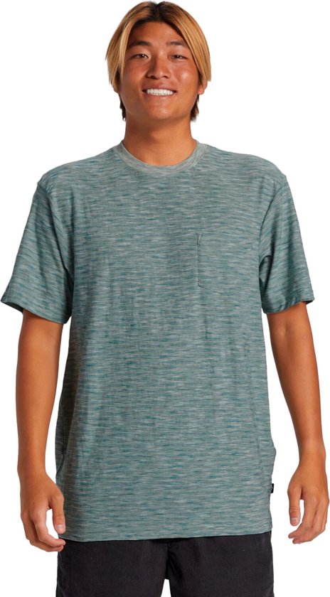 Quiksilver Kentin Ss Pocket Heren T-shirt Aqykt03114-glw3 - Kleur Groen - Maat L