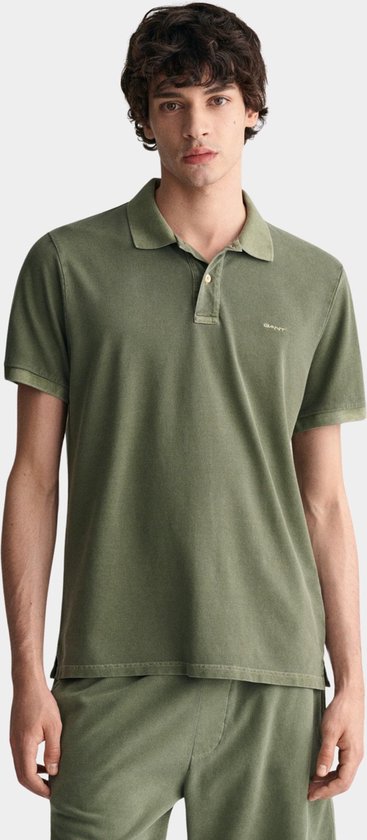 Gant Polo korte mouw Groen Sunfaded Pique SS Rugger 2043005/313