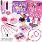 Make up Koffer Meisjes - Kinder Speelkoffer met Inhoud - Make upset voor Kinderen - Roze met Paars - Voor jouw Prinsesje