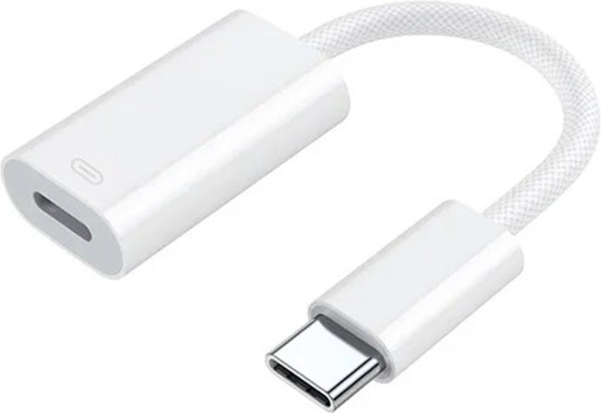 Ibley USB-C naar Lightning adapter wit - Data & opladen - Lightning naar USB-C adapter - USB-C converter - Lightning female naar USB-C male - Geschikt voor iPhone 15, iPad en Macbook - Ibley
