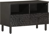 vidaXL-Tv-meubel-70x33x46-cm-massief-mangohout-zwart