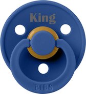 Koningsdag speen met KING - speen MAAT 1 - BIBS - tuut - speen met tekst - blauwe speen - BolleToet