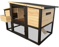 duvoplus Woodland design konijnenhok Bunny Barn houtkleurig