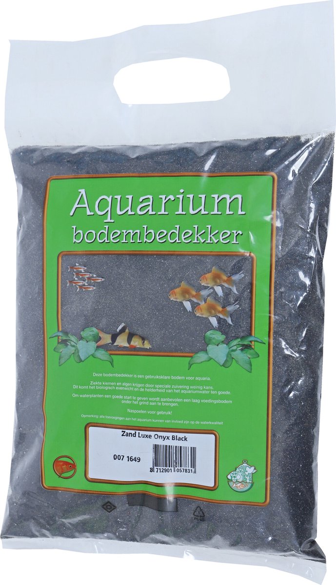 De Boon Aquariumzand Luxe Onyx Black | zak 4 kg | decoratieve bodembedekking