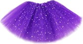 Tutu Rok met glitter - Ballerina - Voor meisjes - 30 cm - Donkerpaars