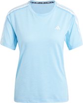 adidas Performance Own the Run 3-Stripes T-shirt - Dames - Blauw- M