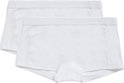 Twee witte katoenen shorts met merklogo op de elastische tailleband.