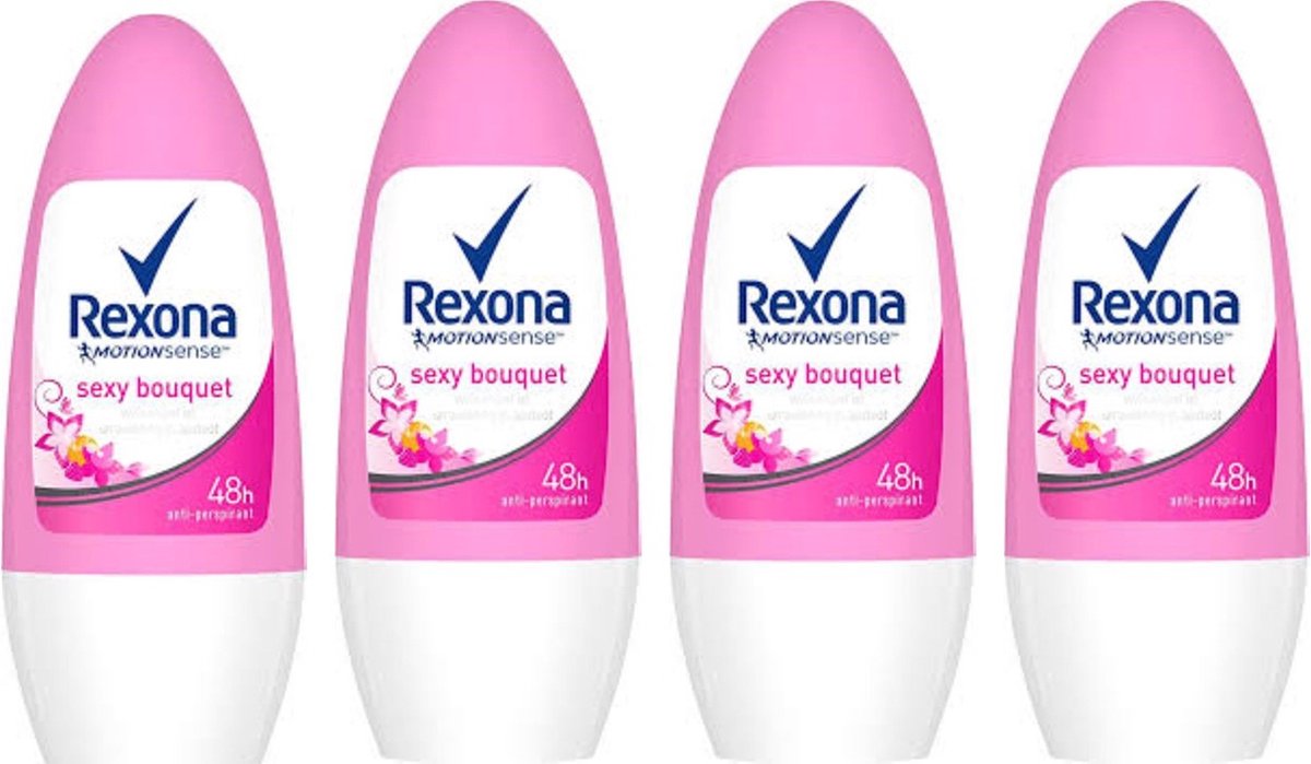 Goedkoopste Rexona Deo Roller Sexy Bouquet - 4 x 50 ml