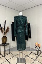 Paige | Sequin Midi Dress, Groen, Maat M