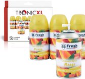 TronicXL 5x 250ml Mango luchtverfrisser navulling geschikt voor Airwick Freshmatic Max geurdispenser spray navulverpakking