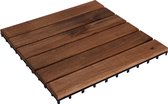 Terrastegels acaciahout - set van 9 - 30x30- Kliksysteem