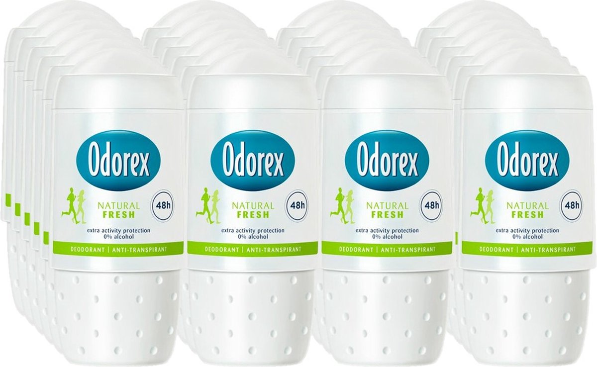 Goedkoopste Odorex Deo Roller - Natural Fresh - Voordeelverpakking 24 x 50 ml