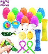 Happy Trendz® - Eieren gevuld met sleutelhangers en moochies squishy squishies - 8 Stuks eieren - bekend - keychains - Mystery eggs easter eggs - paaseieren gevuld prefilled