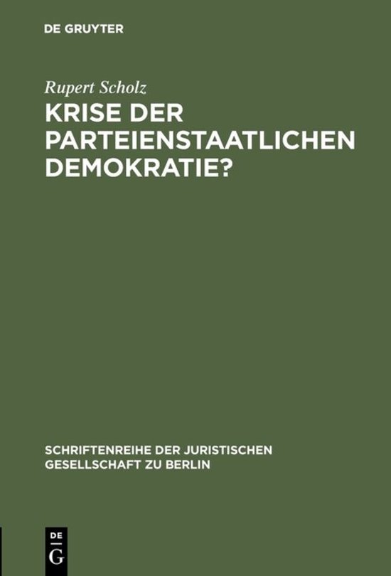 Schriftenreihe der Juristischen Gesellschaft zu Berlin80- Kr ... - cover
