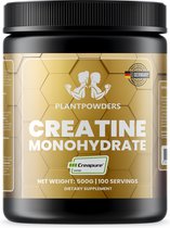 Plantpowders - 100% Creatine Monohydraat - Creapure® - Zuiverste Creatine ter Wereld! - 500g (100 servings)