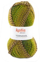 Fil à tricoter Katia Tornasol n°53, 100gr., Vert-Marron-Ocre