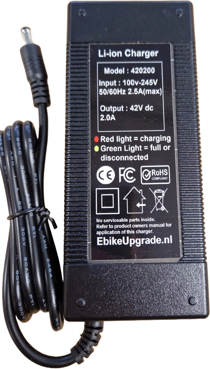 Ebike Oplader 36v lader voor ebike dc stekker 1 pins dc2.1 Phylion, SANS, SSLC084V42 van Phylion — afbeelding 2