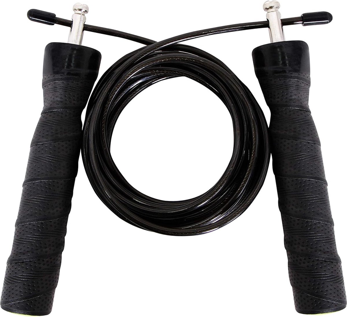 Nivia 11033 Pro Skipping Rope for Men & Women (Black, Free Size - Adjustable) | Material - Leather | For Cardio Workout | Warmup | Weight Loss | Training | Jump Rope for Exercise | Exercise Rope